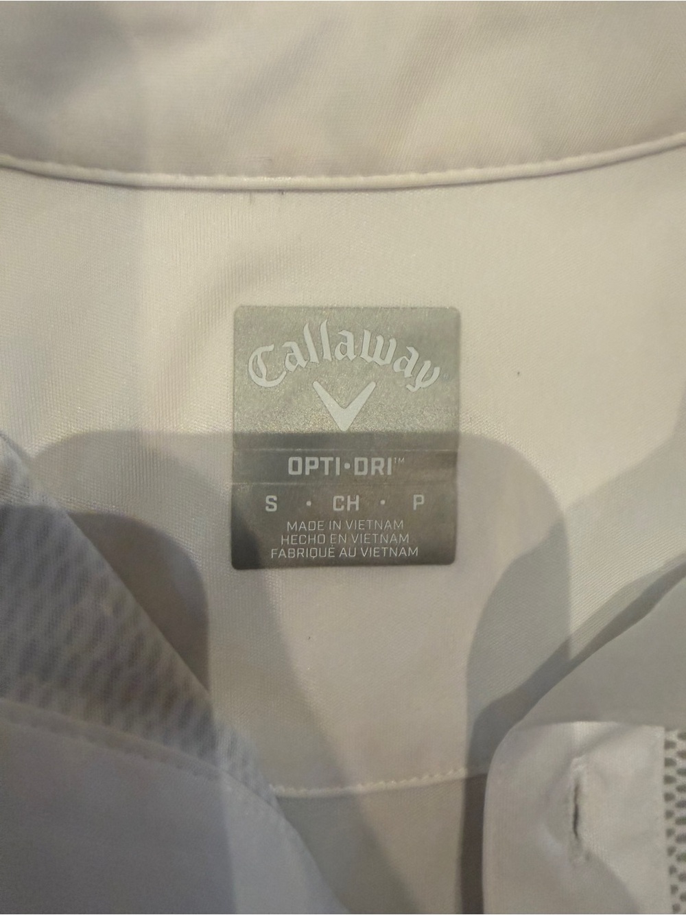 Callaway White Performance Polo with Textured Chest - Picture 2 of 2